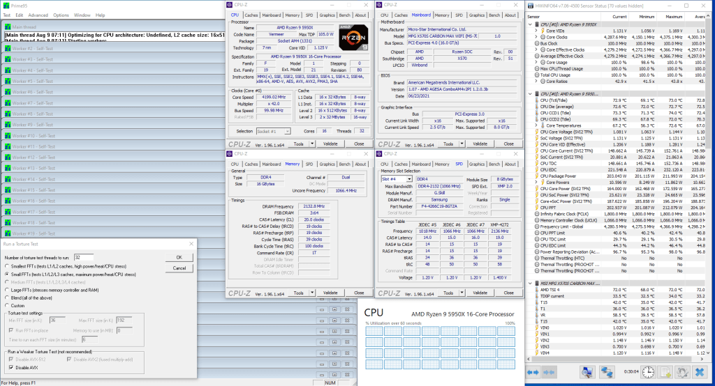 ryzen 9 5950x pbo prime95 non-avx