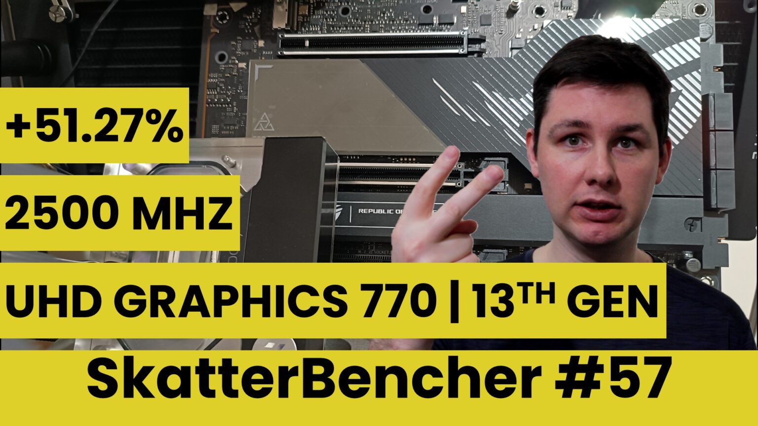 SkatterBencher 57 Intel UHD Graphics 770 (13th Gen) Overclocked to 2500 MHz SkatterBencher