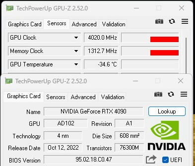 rtx 4090 gpu frequency record