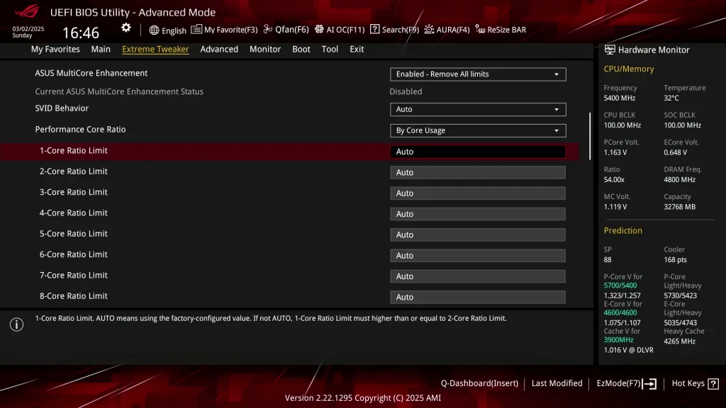 intel turbo ratio limit