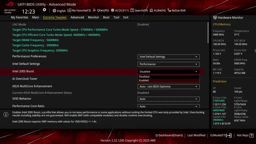 200s boost bios option