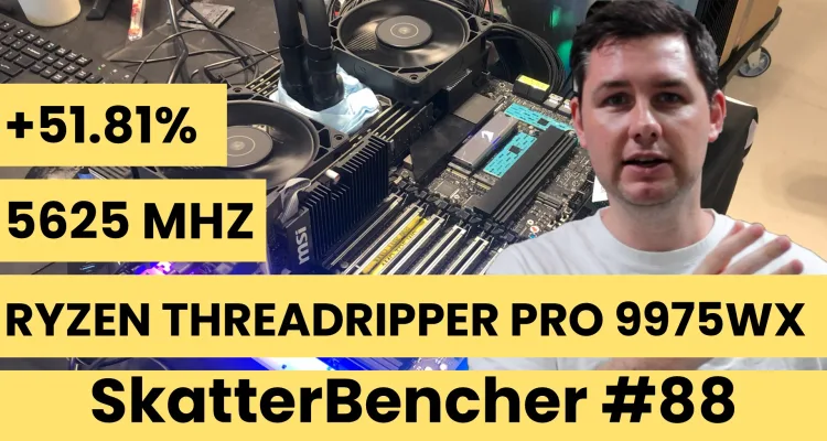 skatterbencher 88 ryzen threadripper pro 9975wx overclocking guide