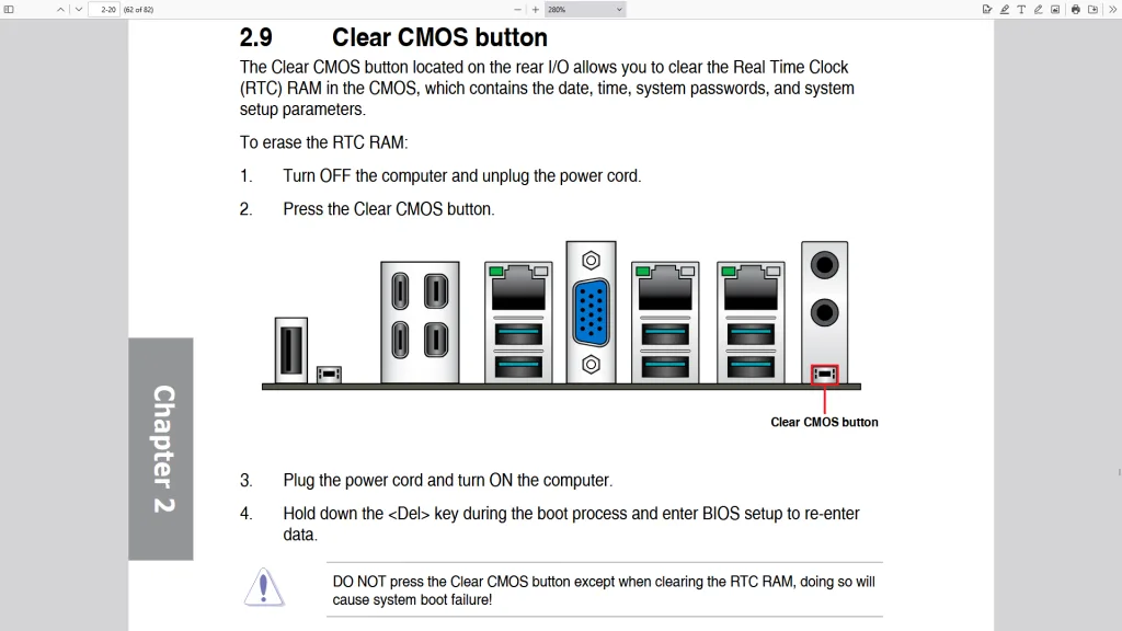 asus pro ws wrx90e-sage se cmos clear