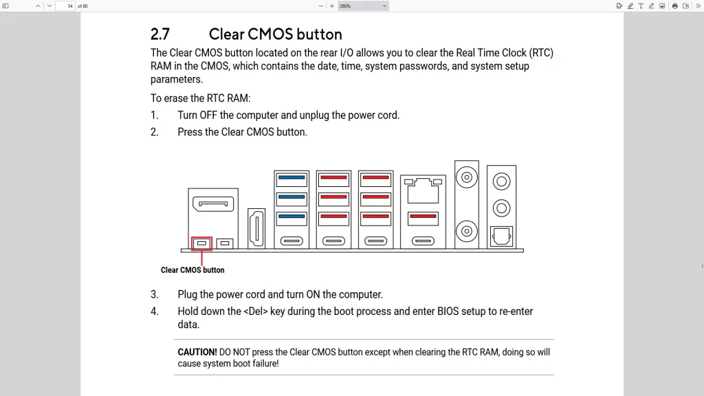 asus rog strix z890-e gaming cmos clear