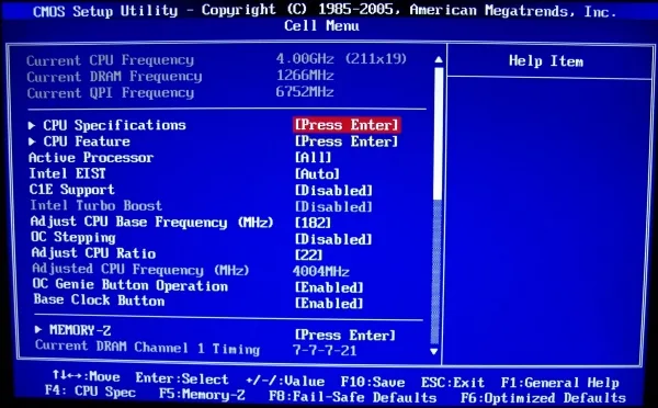 msi p55-gd80 bios cell menu
