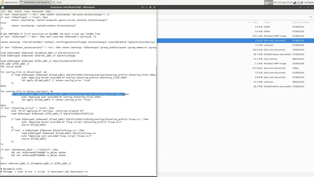 orange pi 5 max device tree overlay in boot.cmd