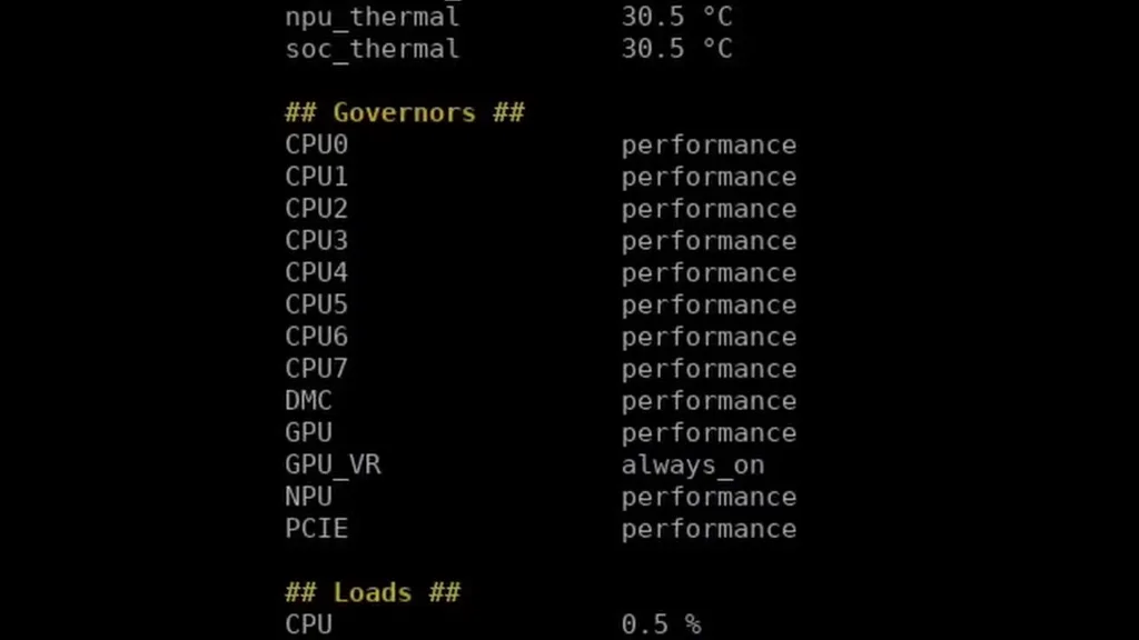 orange pi 5 max set governors to performance
