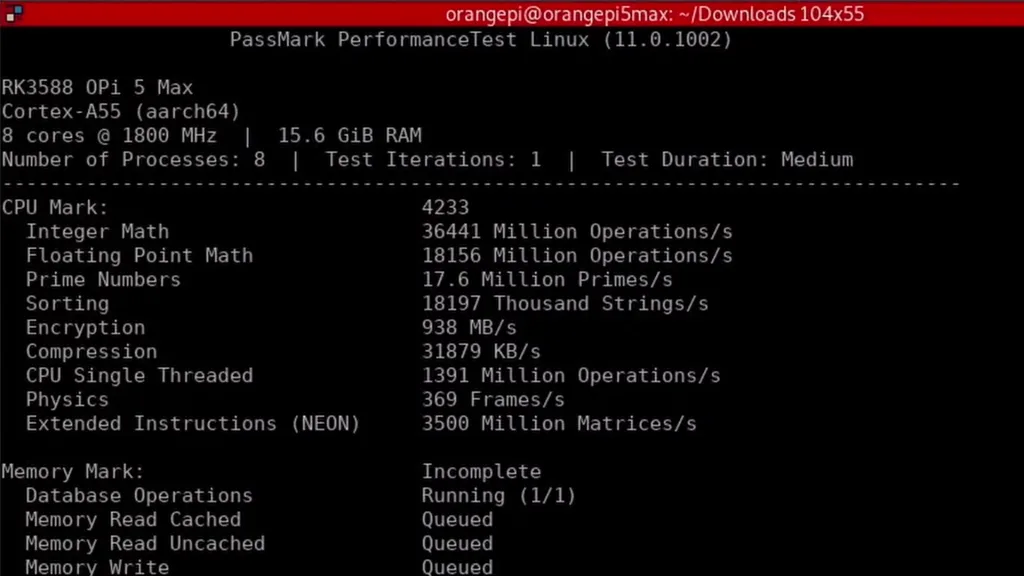 rockchip rk3588 4233 passmark