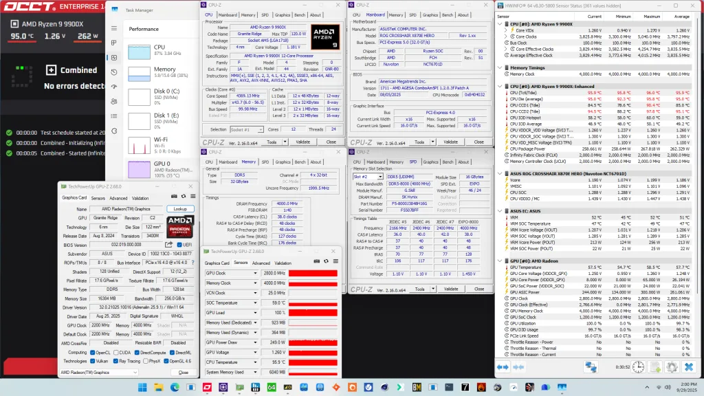 radeon graphics (ryzen 9000) gpu cpu frequency throttle when gpu overclock and load