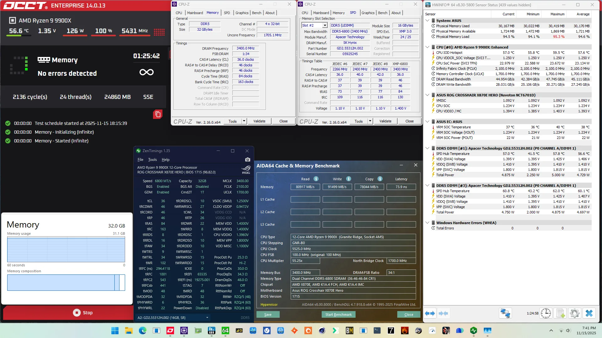 SkatterBencher#95: NOX RGB DDR5-6800 2x16GB Tuned - SkatterBencher