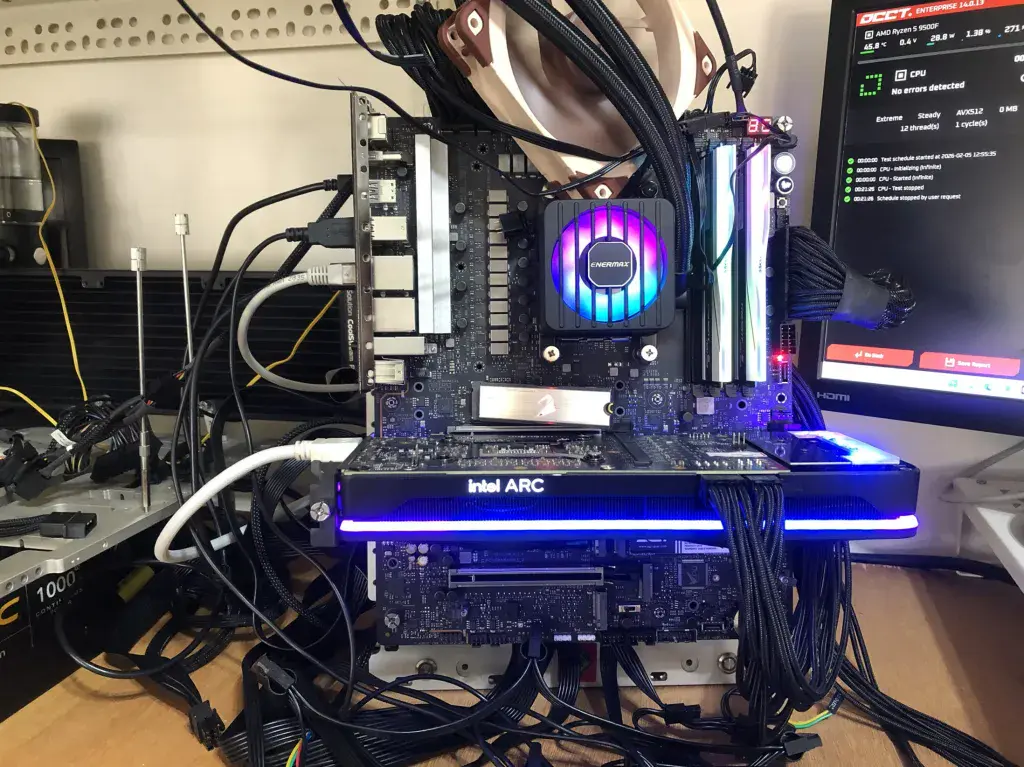 and ryzen 5 9500f oc system