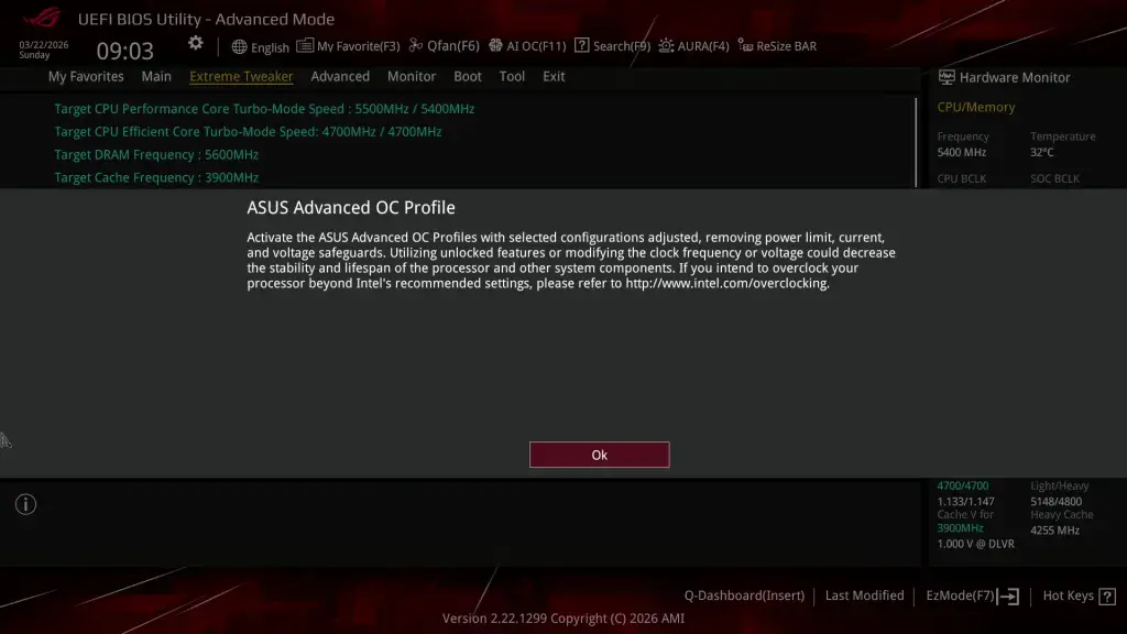intel bios warning example